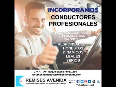 Empleos  INCORPORAMOS CONDUCTORES PROFESIONALES PARA TAXIS Y REMISES